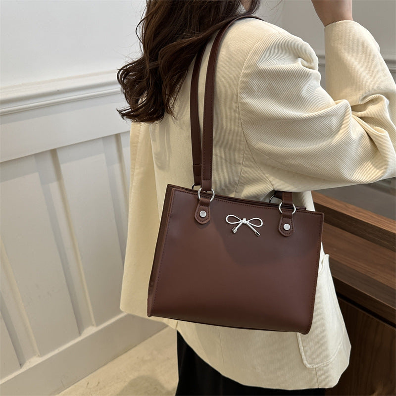 Sac Cabas Carré Nœud Papillon Style Parisien