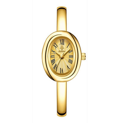Montre Bangle Ovale Or Cadran Blanc Élégant