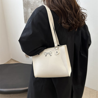 Sac Cabas Carré Nœud Papillon Style Parisien