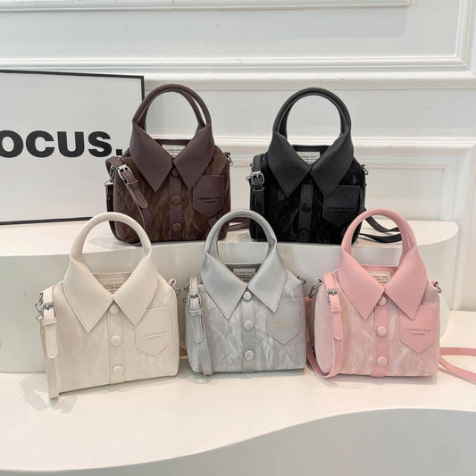 Sac à Main Forme Chemise Col Boutonné