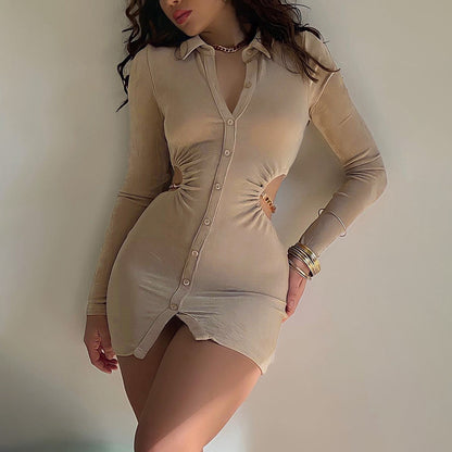 Robe Chemise Moulante Découpée