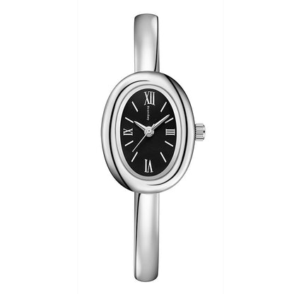 Montre Bangle Ovale Or Cadran Blanc Élégant