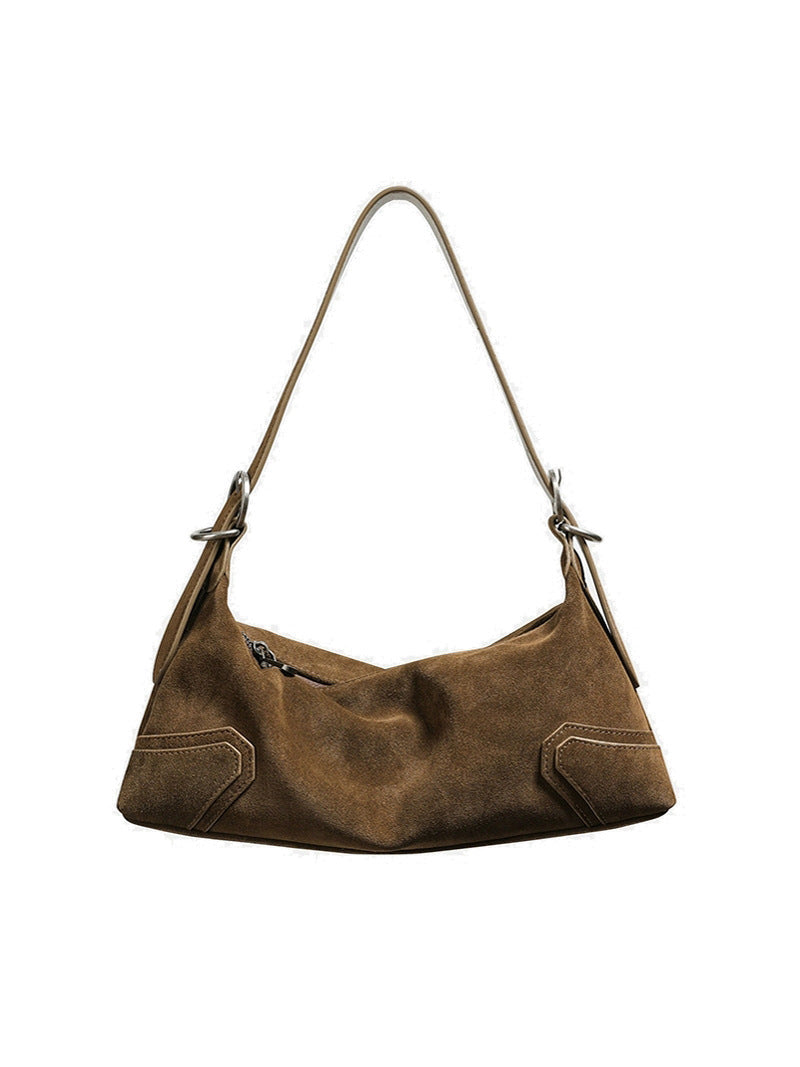 Sac Baguette Velours Suédé Style 90s