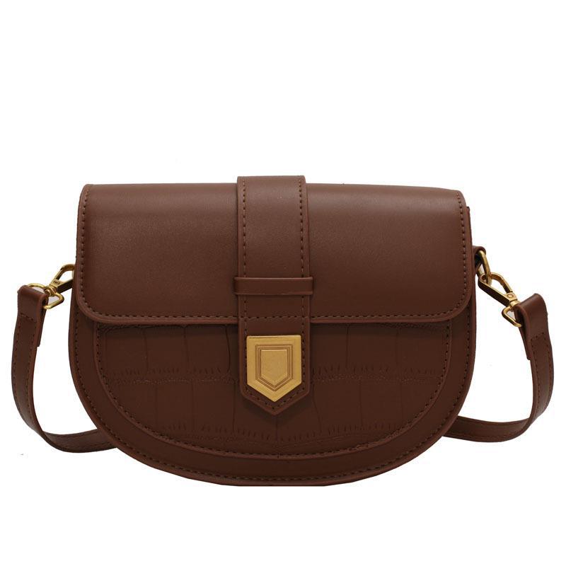 Sac Bandoulière Demi-Lune Motif Tartan Vintage